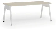 Kancelársky stôl PRIMO GAMMA, 1800 x 900 mm, biela podnož, breza