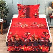 Jemné mikroplyš obliečky Homa LEVINA RED CHRISTMAS 140x200 cm