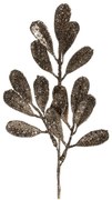 Champagne dekorácie vetvička listy Fleur s glitrami - 14*27 cm