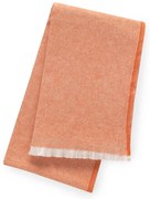 Oranžový pléd s podielom bavlny Euromant Linen, 140 x 180 cm