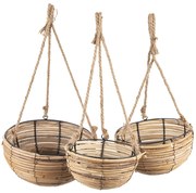 Sada 3 závesných košíkov - Ø 28 * 15/24 * 14/20 * 11 cm