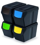 PROSPERPLAST Odpadkový kôš SORTIBOX II antracit, objem 25L