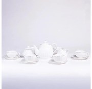 Porcelánová 15-dielna kávová súprava, biela