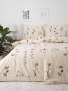 Flanelové obliečky - Vlčie maky béžové