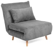 Pohovka SOLACE rozkladacia, menšestrová sivá 871639