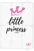 Cestovná prebaľovacia podložka, mäkká, Little Princess, Nellys, 60x40cm, biela, ružová