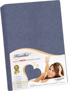 Bellatex Froté prestieradlo na vysoký matrac modrosivá, 180 x 200 + 40 cm
