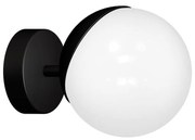 Nástenné svietidlo Sfera, 1x biele sklenené tienidlo, b