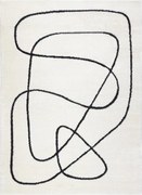 Kusový koberec Mode 8377 abstract cream/black, 160x220, biela, chodba / predsieň, Dywany Łuszczów