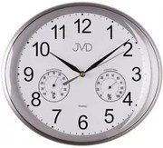 Moderné nástenné hodiny JVD HTP64.2 s tichým chodom, teplomerom a vlhkomerom, 30cm