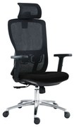 Kancelárska ergonomická stolička Neoseat TASCO — sieť / látka, čierna, nosnosť 150 kg