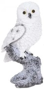 Zimná sova na pni 20 cm