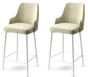 Súprava barových stoličiek Enox Cream and White, 2 ks, 2 ks