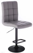 LuxuryForm DESIGN Barová stolička TOLEDO na čiernom tanieri - šedá
