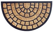 Toro Kokosová rohožka Squares polkruh, 40 x 70 cm