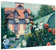 Obraz - Gustave Caillebotte, Dahlias, Garden at Petit Gennevilliers, reprodukcia (70x50 cm)