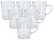 EH 6-dielna sada sklenených šálok na expresso, 70 ml