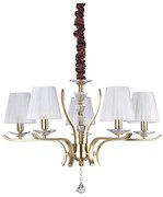 Ideal Lux - Luster na reťazi PEGASO 5xE14/28W/230V pr. 72 cm zlatá