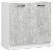 Kuchynská skrinka pod drez Olivie S 80 cm biela/betón