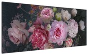 Obraz - Záhradné kvety (120x50 cm)