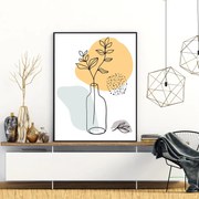 Plagát - Váza s rastlinou (A4)