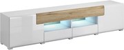 TV stolík Toledo 40 Biely Laminát - san remo/biely lesk - san remo