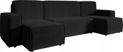 Rohová sedacia súprava v tvare U Copenhagen U (čierna čierna)