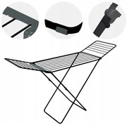 Erga Model 200 Black, rozkladací sušiak na bielizeň 178x55x106 cm, čierna, ERG-SEP-10SUSSTO20BLA