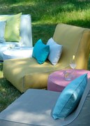 Vonkajší nafukovací puf St. Maxime Taupe - Ø 55*25 cm