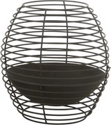 Čierno-hnedé železné okrúhle ohnisko Tippo - Ø 60*60 cm