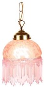 Retro závesná lampa s girlandami PEARL PINK Ø20