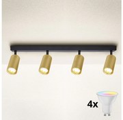 Brilagi - LED stmievateľné bodové svietidlo SELE GOLDEN 4xGU10/6,5W/230V čierna/zlatá