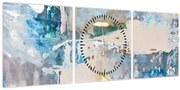 Obraz - Abstrakcia (s hodinami) (90x30 cm)
