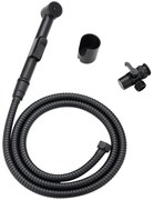 Laveo Fen, bidetová hlavica s hadicou 150cm, nástenným držiakom a prepínačom prúdu vody, čierna, NAF_71BD, čierna matná, LAV-NAF_71PD