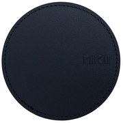 Podtácok 10cm, recyklovaná koža / čierny