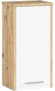 Závesná kúpeľňová skrinka Fin 30 cm dub artisan/biela