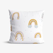 Goldea detská bavlnená obliečka na vankúš - maľované dúhy 40 x 40 cm