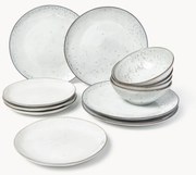 Ručne vyrobená súprava riadu Nordic Sand, 12 ks