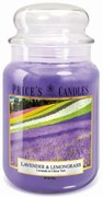 PRICE´S MAXI sviečka v skle Levanduľa a citrónová tráva - horenie 150h