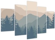 Obraz - Tyrkysové hory N⁰2 (150x105 cm)