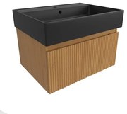 Kúpeľňová skrinka s umývadlom SAT Evolution 58x30x44, 5 cm dub medový mat SATEVO60DMU2B