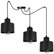 Závesné svietidlo Panta Spider, 3x čierne kovové tienidlo