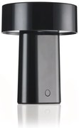 Čierna plastová LED stolová lampa (výška 18 cm) Oblong – Zone