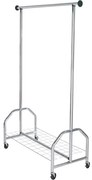 Kovový pojazdný stojan na oblečenie v striebornej farbe Profi – Wenko