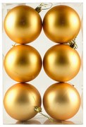 DECOLED Plastové koule, prům. 8 cm, šampaň, 6x matná
