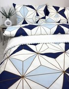 Obliečky Blue Vision 140x200 / 70x90 – moderný geometrický vzor, 100 % bavlna