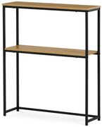 Konzolový stolek s policí, 70x20x82 cm, dekor dikový dub