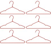 House Doctor Vešiaky na šaty Wire Red – sada 6 ks