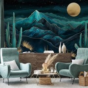 Fototapeta - Tyrkysová noc (147x102 cm)