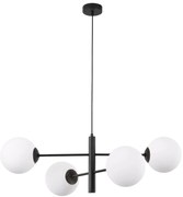 Závesne svietidlo Florence, 4x biele sklenené tienidlo, B